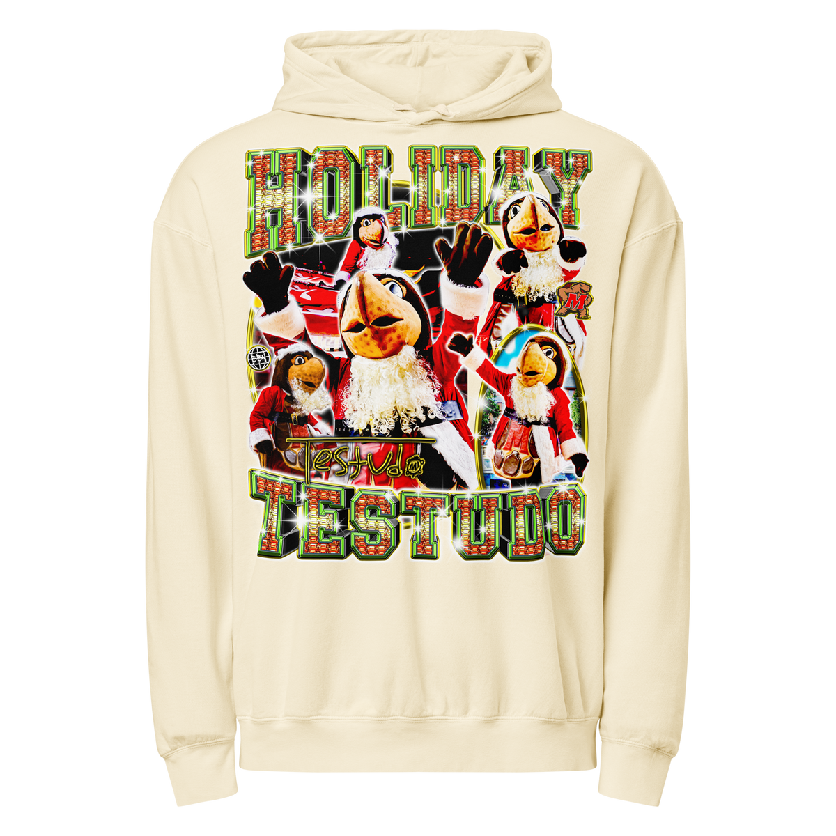 Holiday Testudo Comfort Hoodie - Ivory - Product mockup