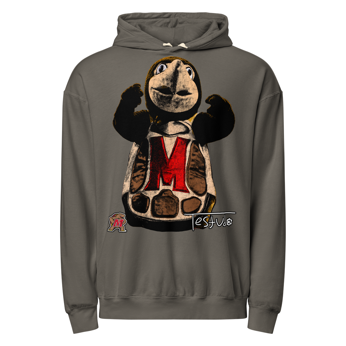 Testudo 02 V2 Comfort Hoodie - Pepper - Product mockup