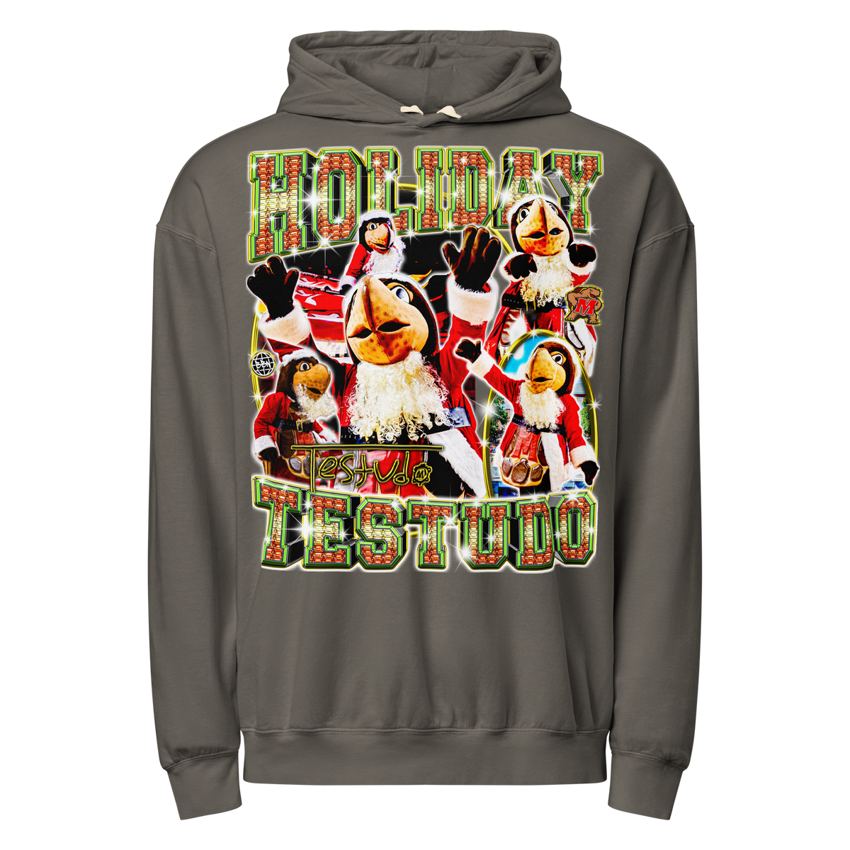 Holiday Testudo Comfort Hoodie - Pepper - Product mockup