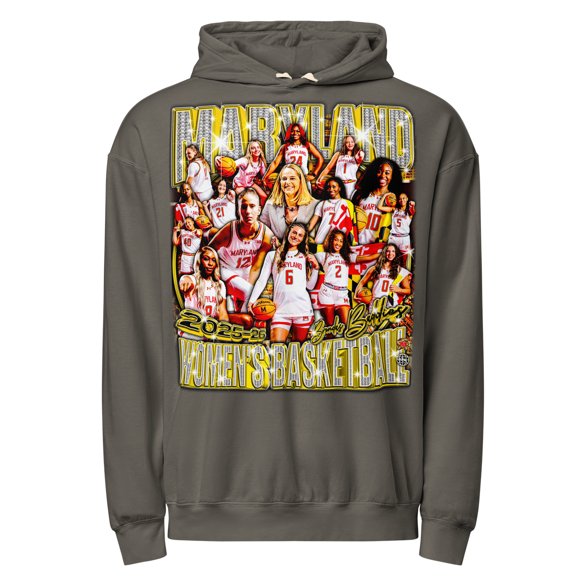 Terps Wbb 25-26' Comfort Graphic Hoodie - Pepper - Product mockup