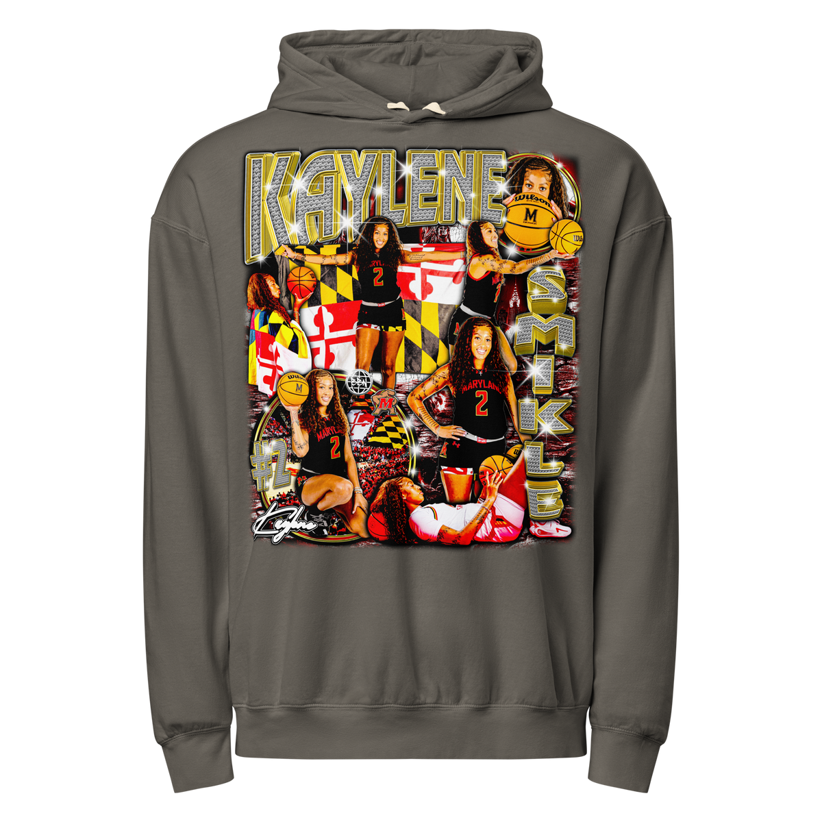Kaylene Smikle Comfort Hoodie 01 25-26' - Pepper - Product mockup