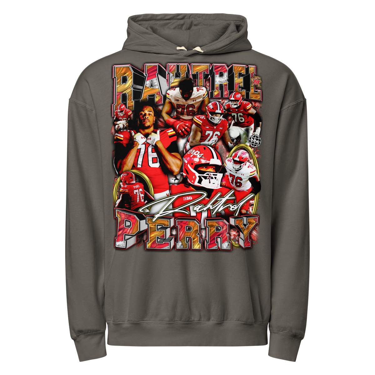 Rahtrel Perry 01 Lightweight Hoodie - Pepper - Product mockup