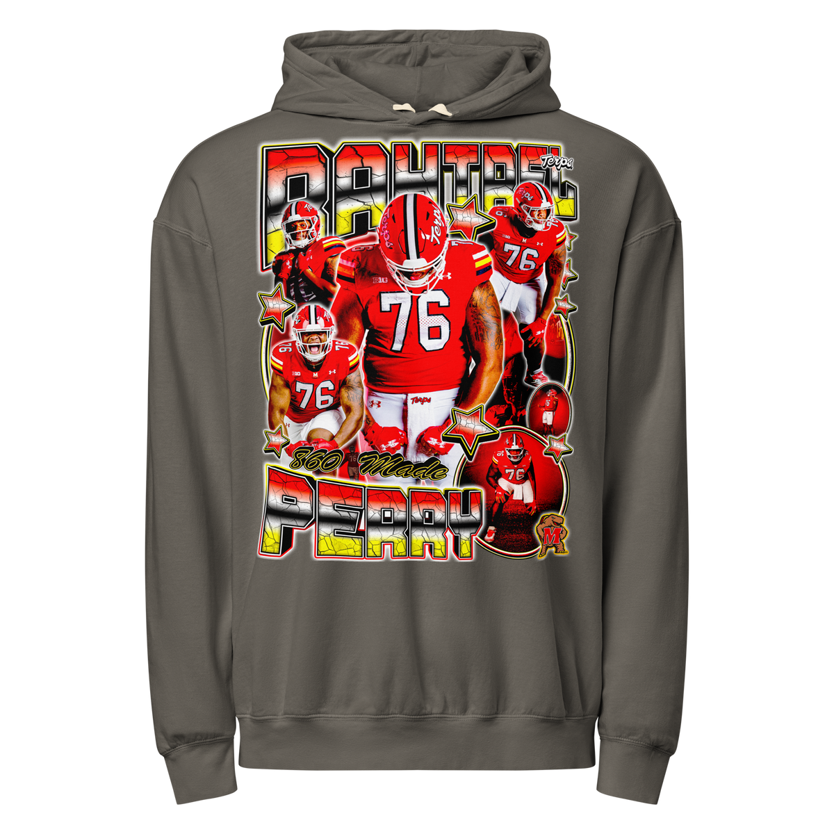 Rahtrel Perry 02 Lightweight Hoodie - Pepper - Product mockup