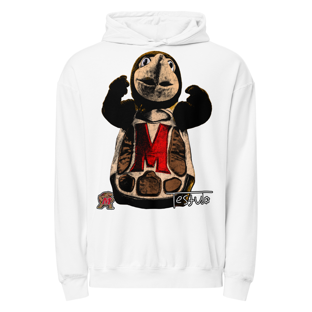 Testudo 02 V2 Comfort Hoodie - White - Product mockup