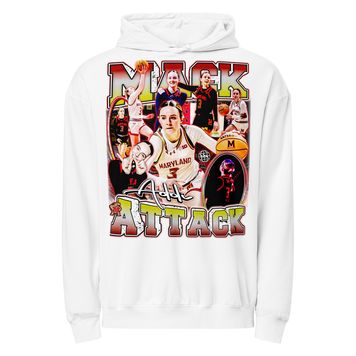 Addi Mack Comfort Hoodie 02 - White - Product mockup