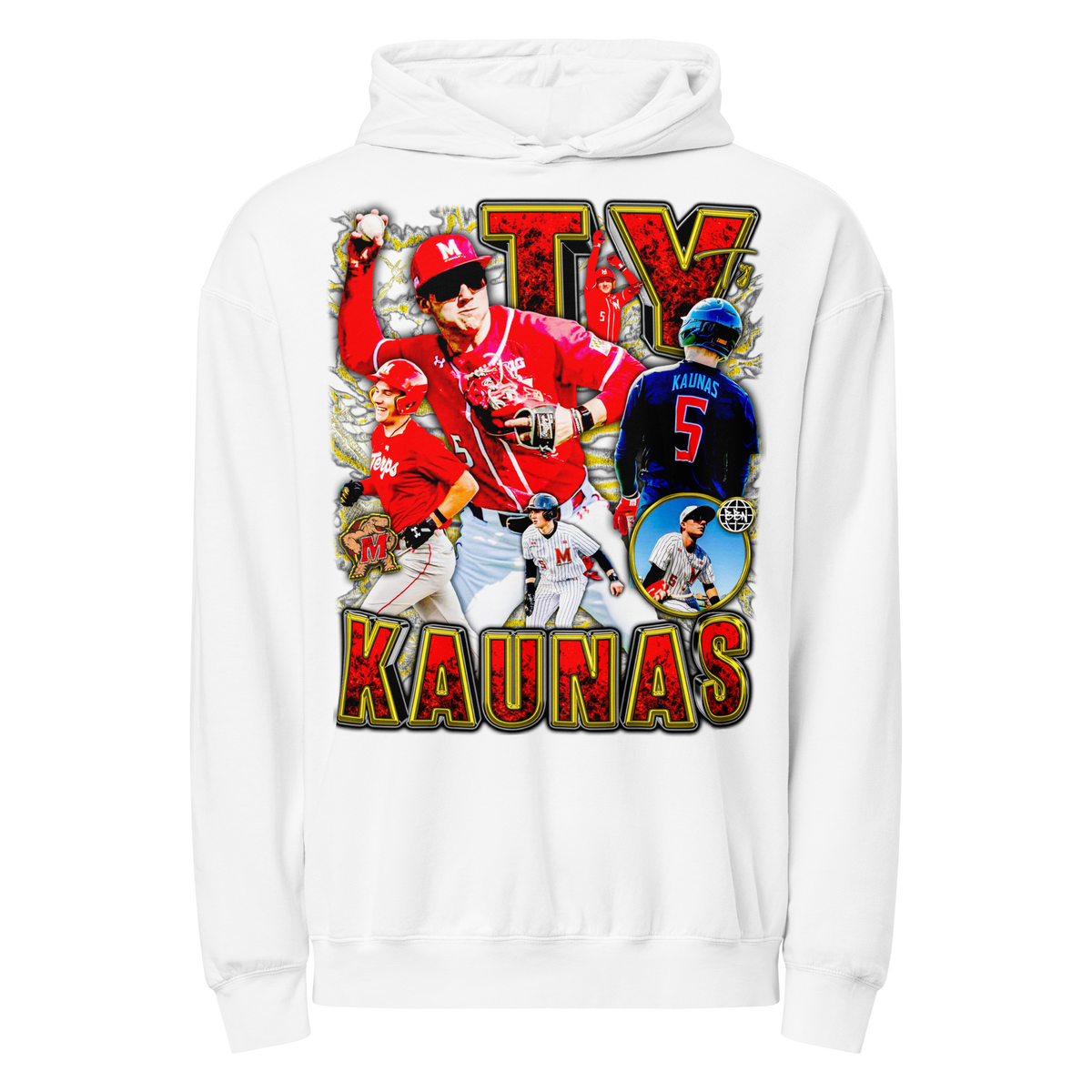 Ty Kaunas Hoodie Graphic 01 - White - Product mockup