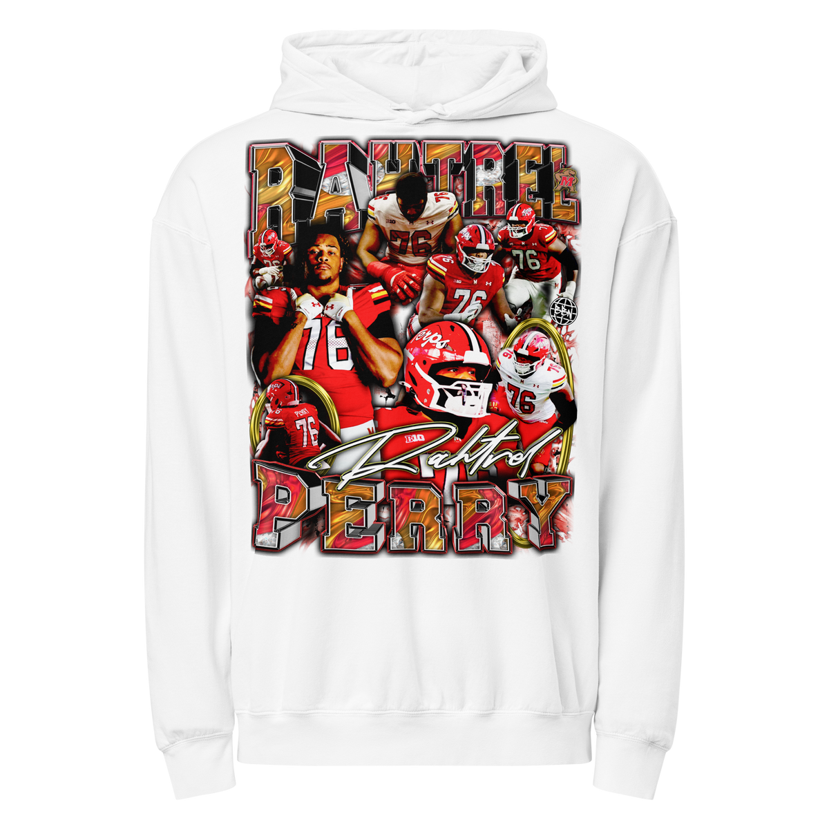 Rahtrel Perry 01 Lightweight Hoodie - White - Product mockup