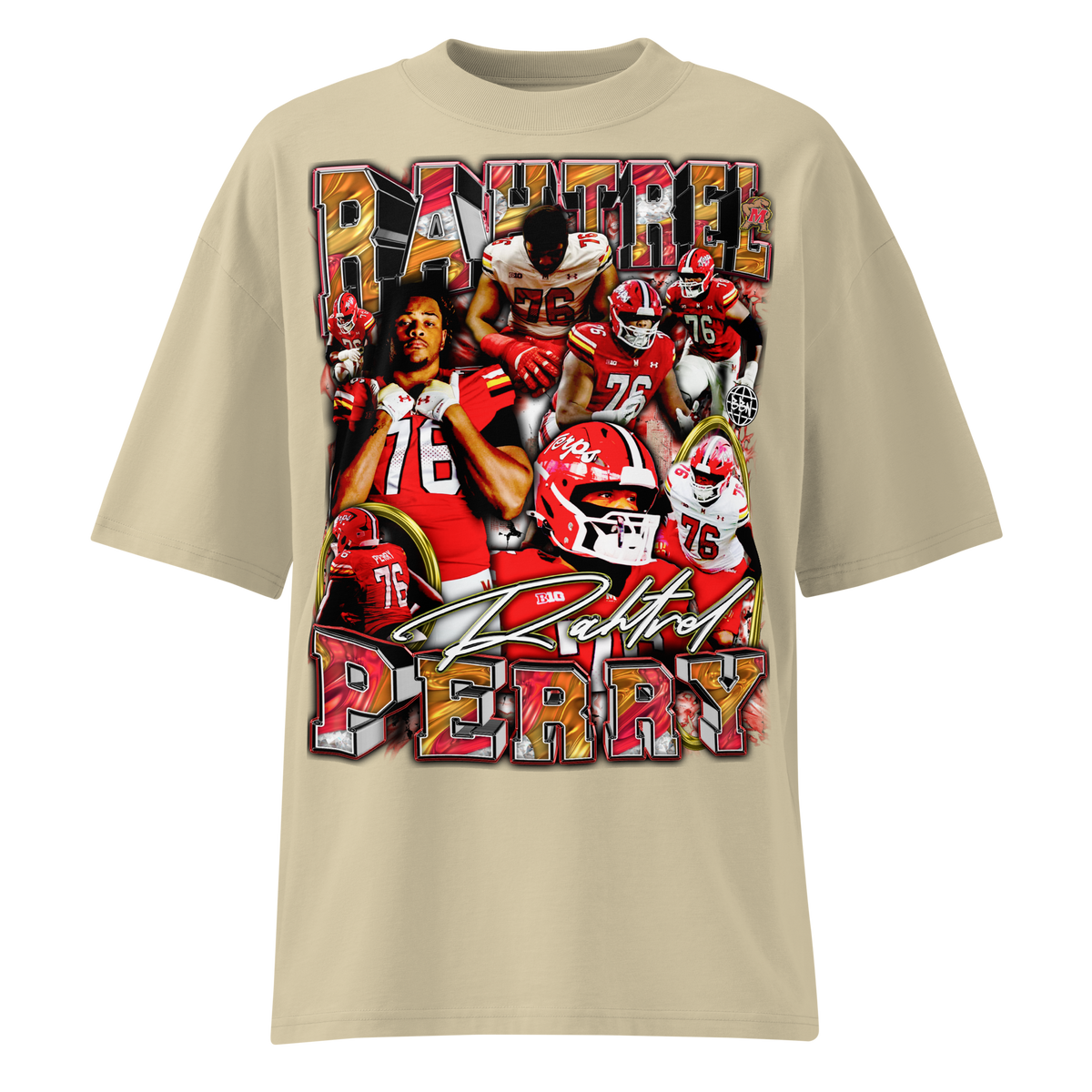 Rahtrel Perry 01 Streetwear Tee - Stone - Product mockup