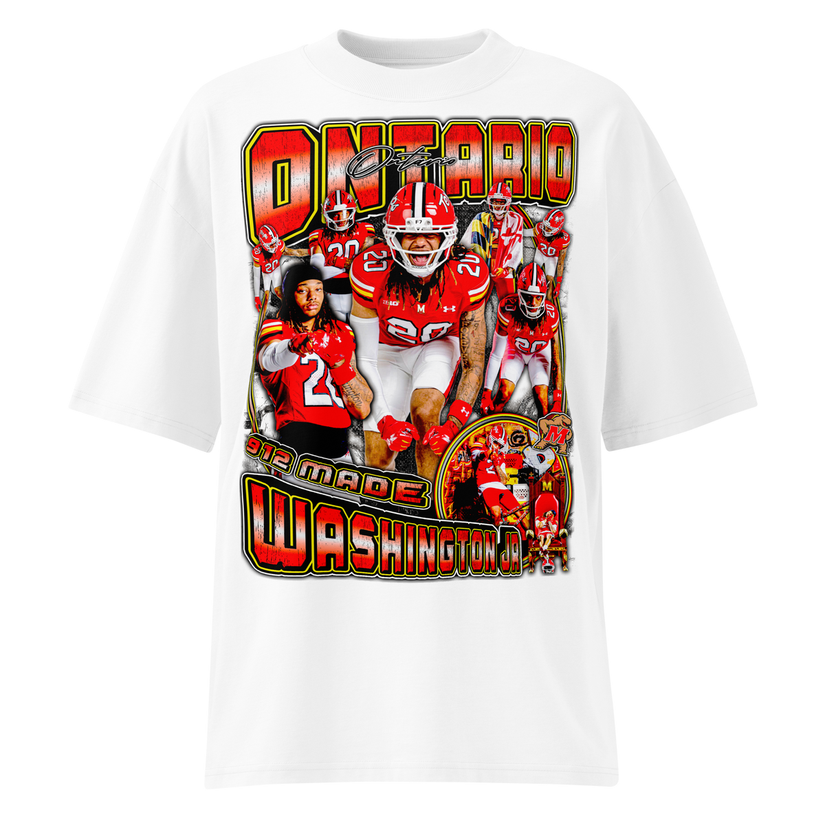 Ontario Washington Jr Streetwear Tee - White - Product mockup