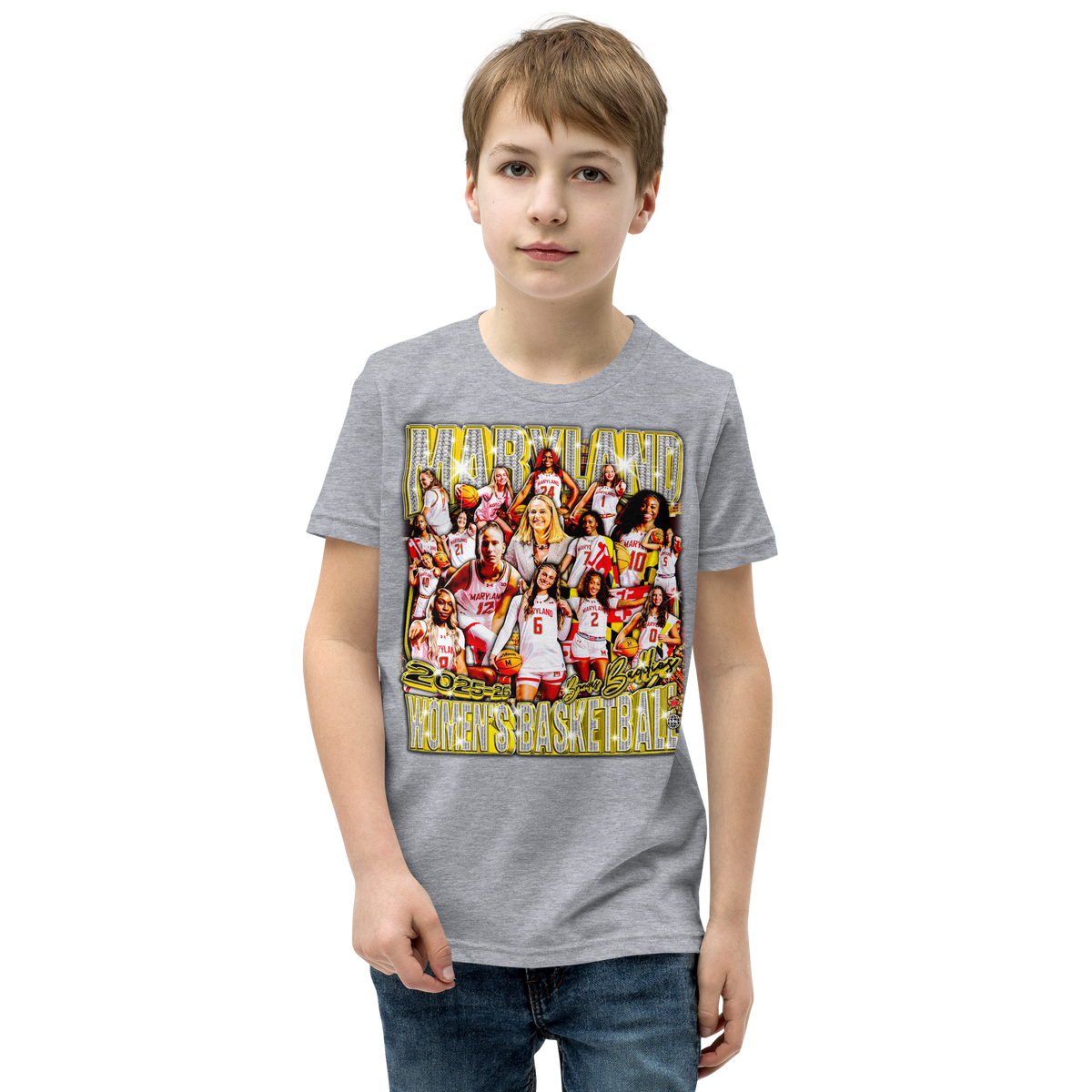 YOUTH Terps Wbb 25-26' Standard T-Shirt - Athletic Heather - Product mockup