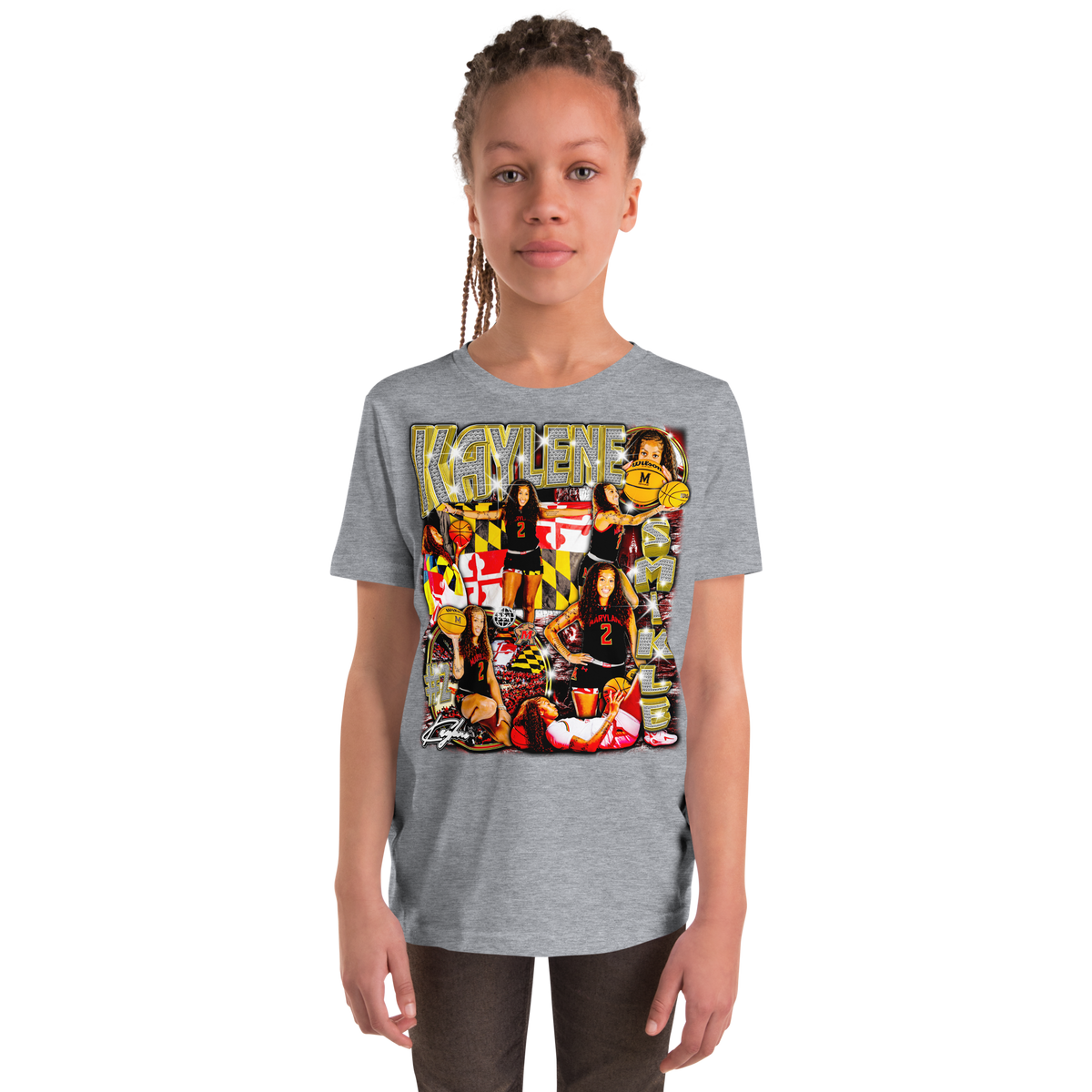 YOUTH Kaylene Smikle Comfort Graphic 01 25-26' - Athletic Heather - Product mockup