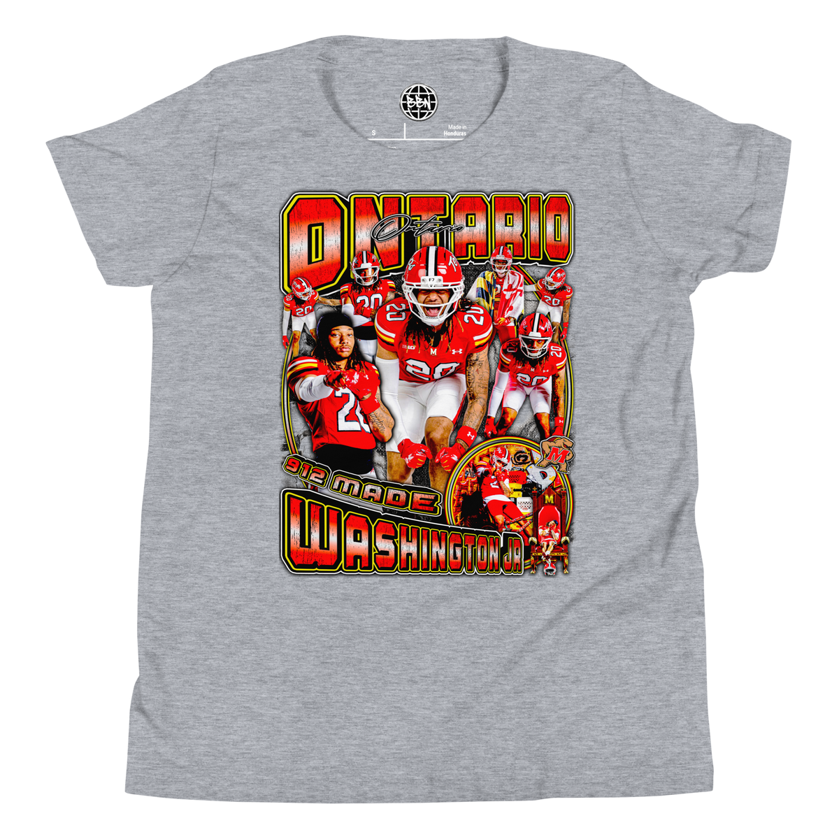 YOUTH Ontario Washington Jr Tee - Athletic Heather - Product mockup