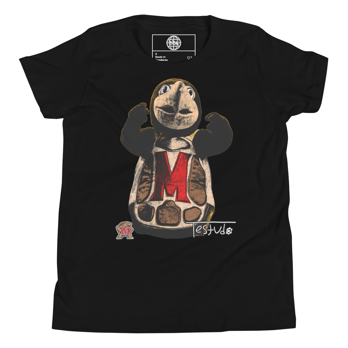 YOUTH Testudo 02 Graphic Tee - Black - Product mockup