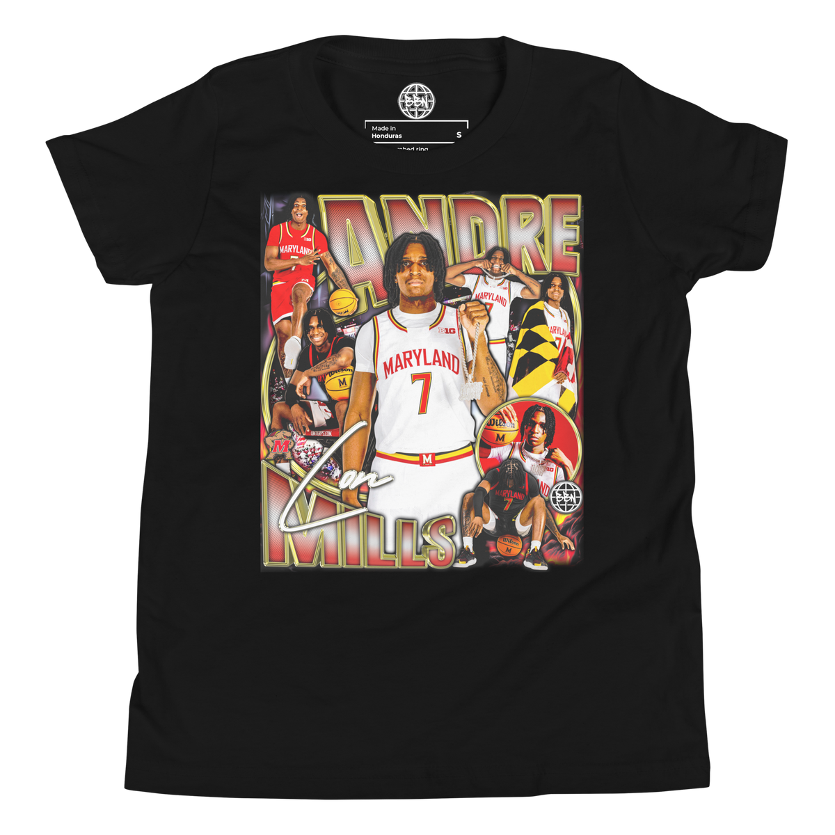 YOUTH Andre Mills Graphic Tee 001 - Black - Product mockup