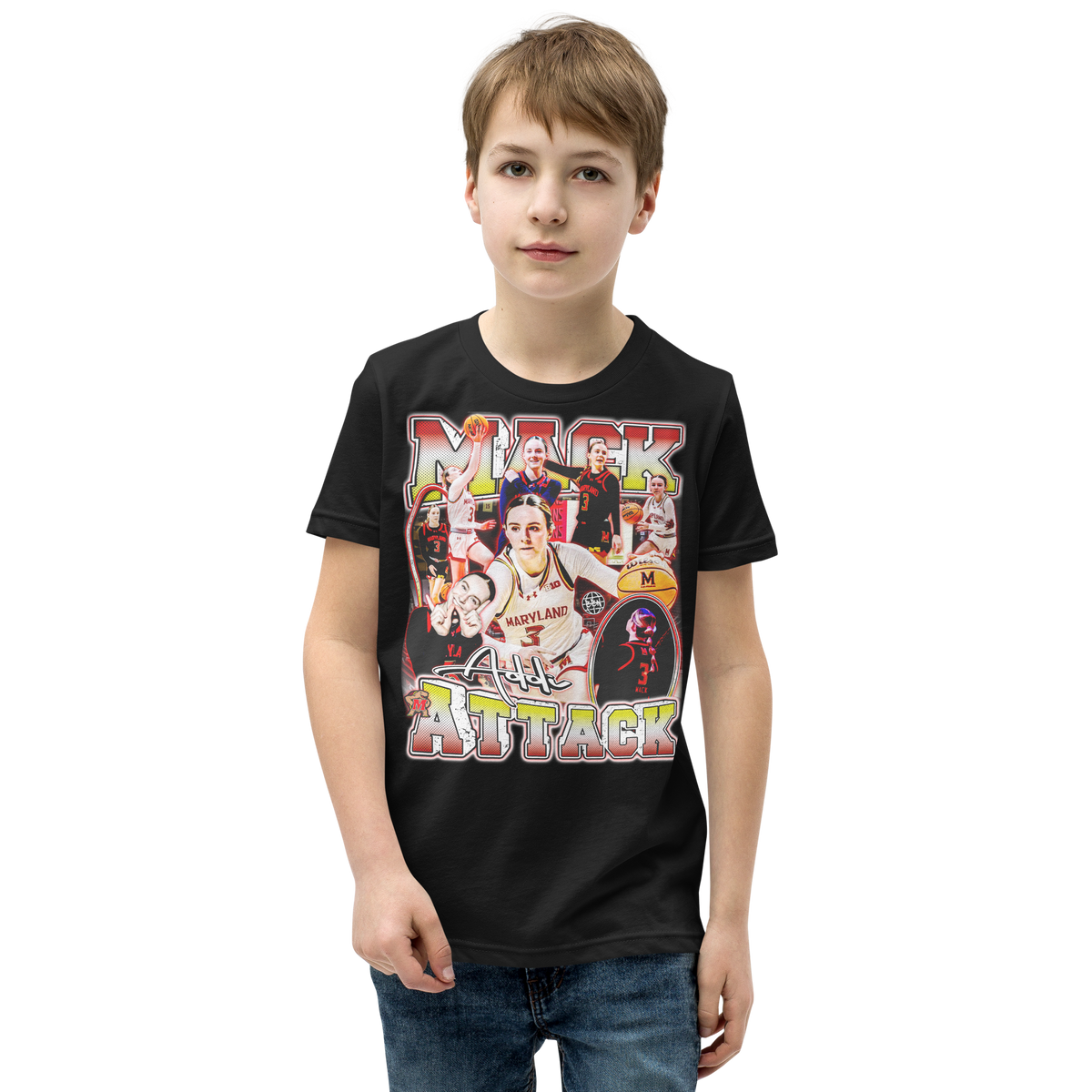 YOUTH Addi Mack T-Shirt 02 - Black - Product mockup