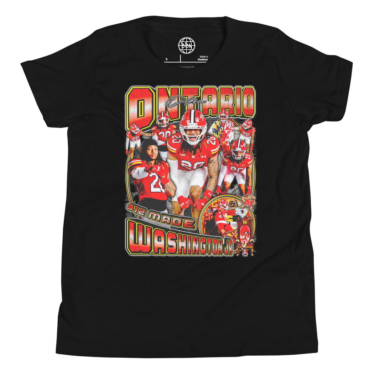 YOUTH Ontario Washington Jr Tee - Black - Product mockup