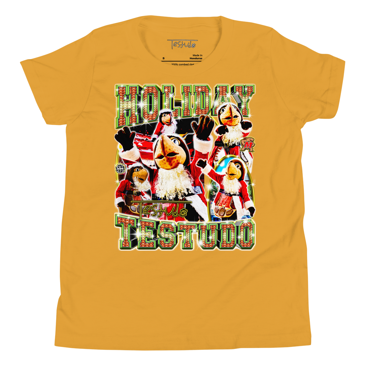 YOUTH Holiday Testudo T-Shirt - Mustard - Product mockup