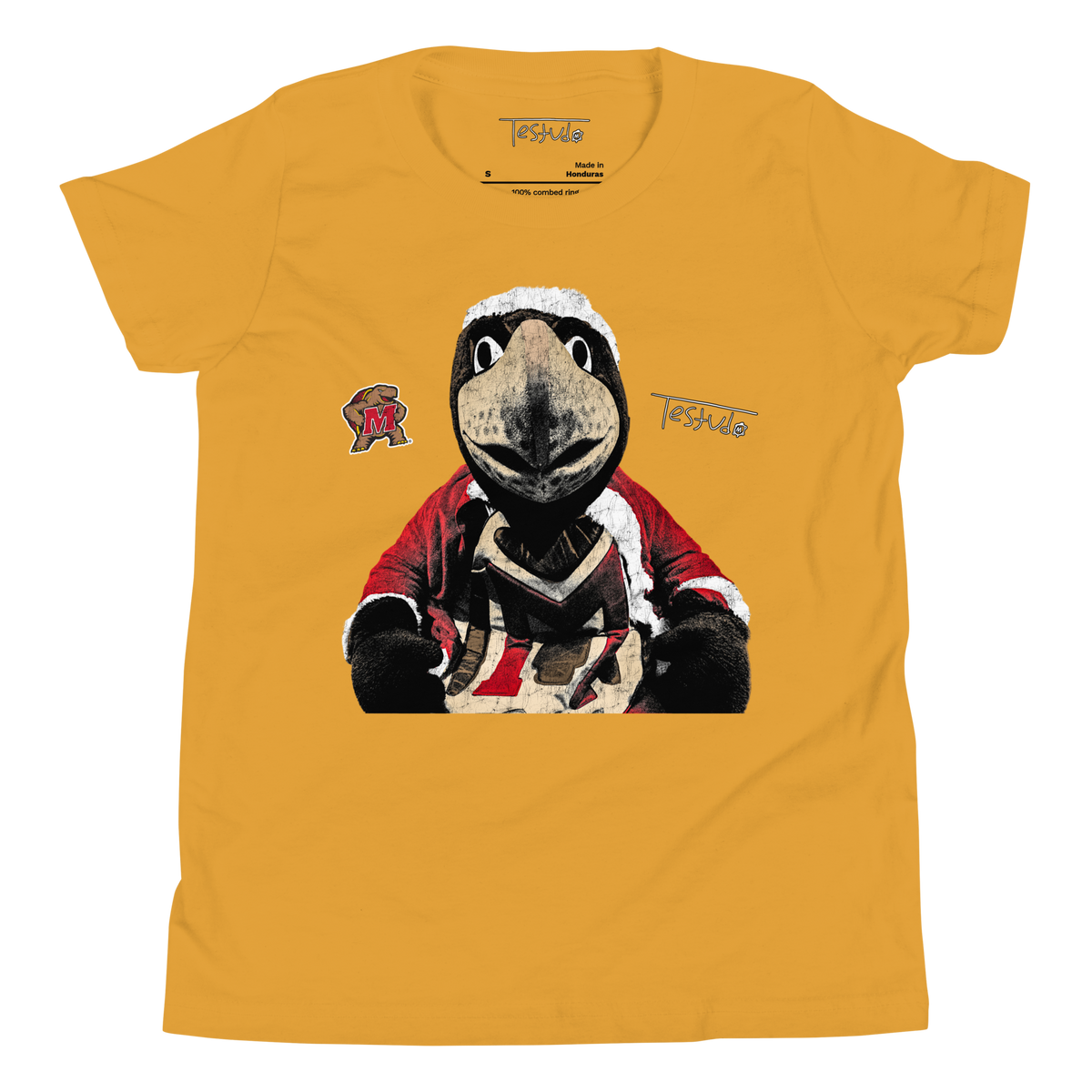 YOUTH Testudo Santa T-Shirt - Mustard - Product mockup