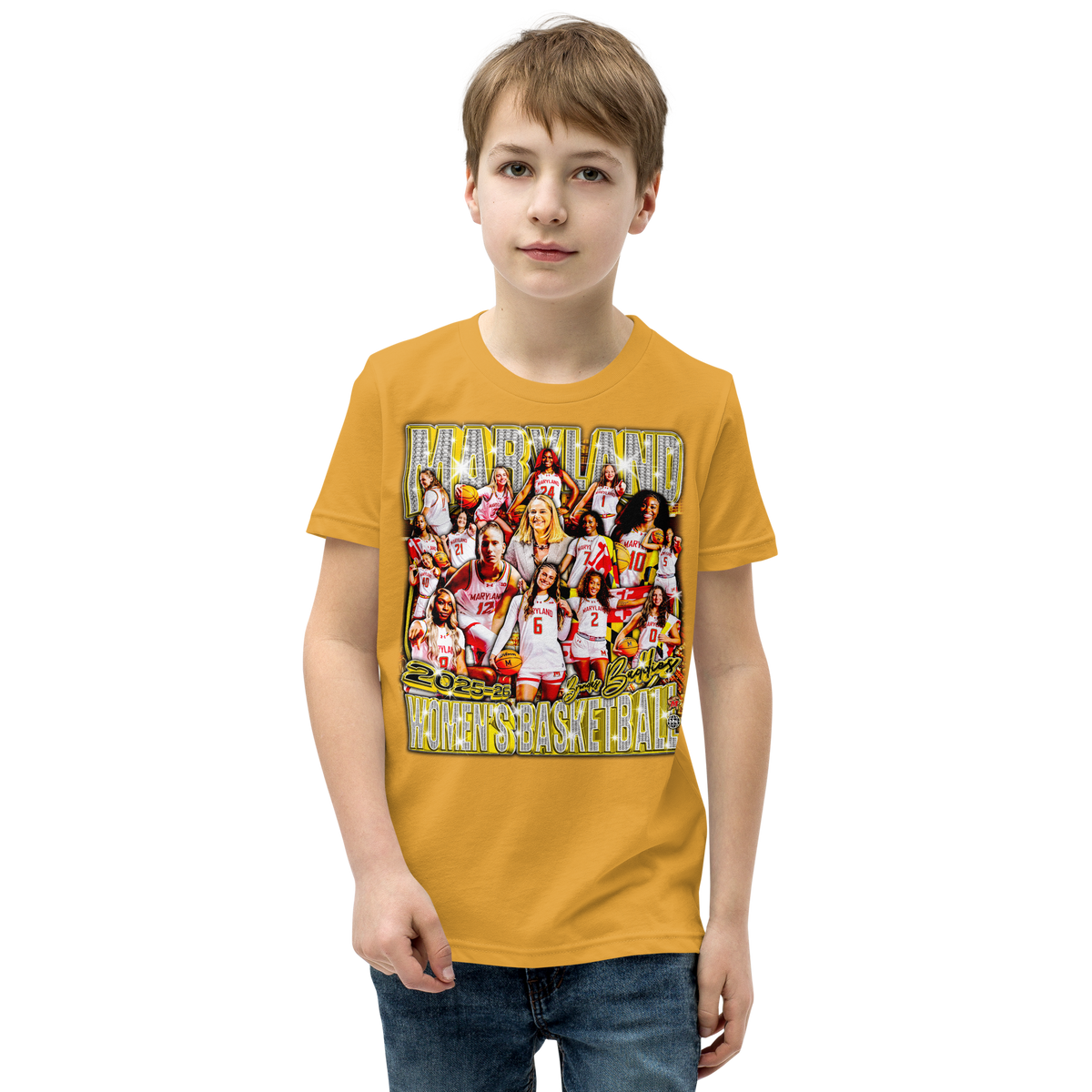 YOUTH Terps Wbb 25-26' Standard T-Shirt - Mustard - Product mockup