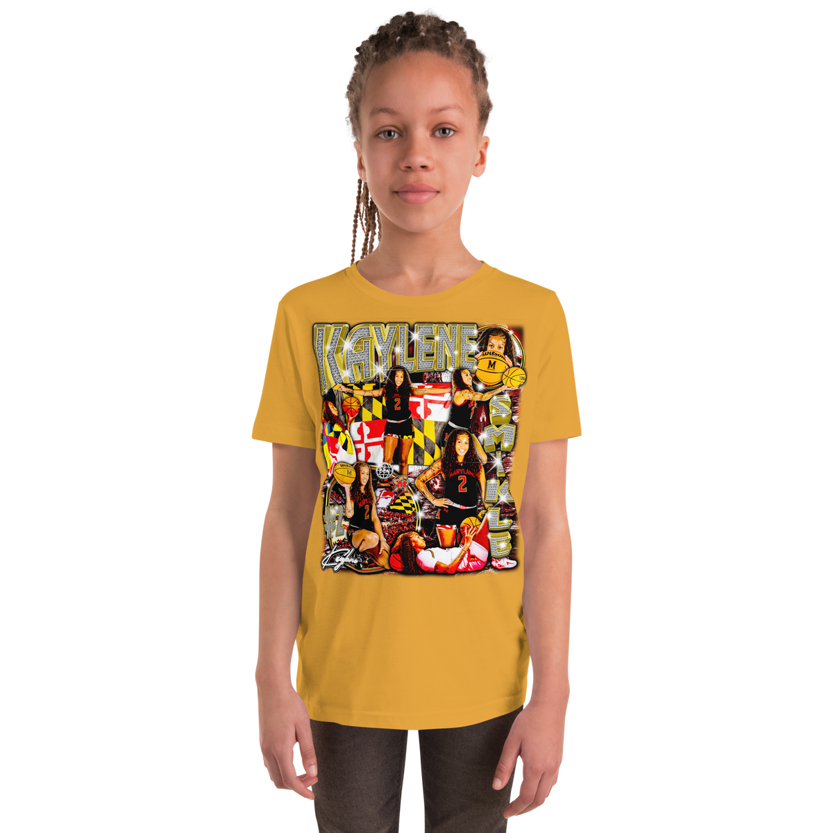 YOUTH Kaylene Smikle Comfort Graphic 01 25-26' - Mustard - Product mockup