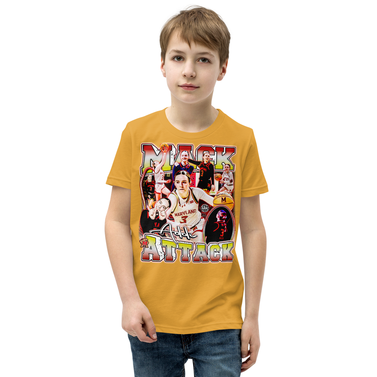 YOUTH Addi Mack T-Shirt 02 - Mustard - Product mockup