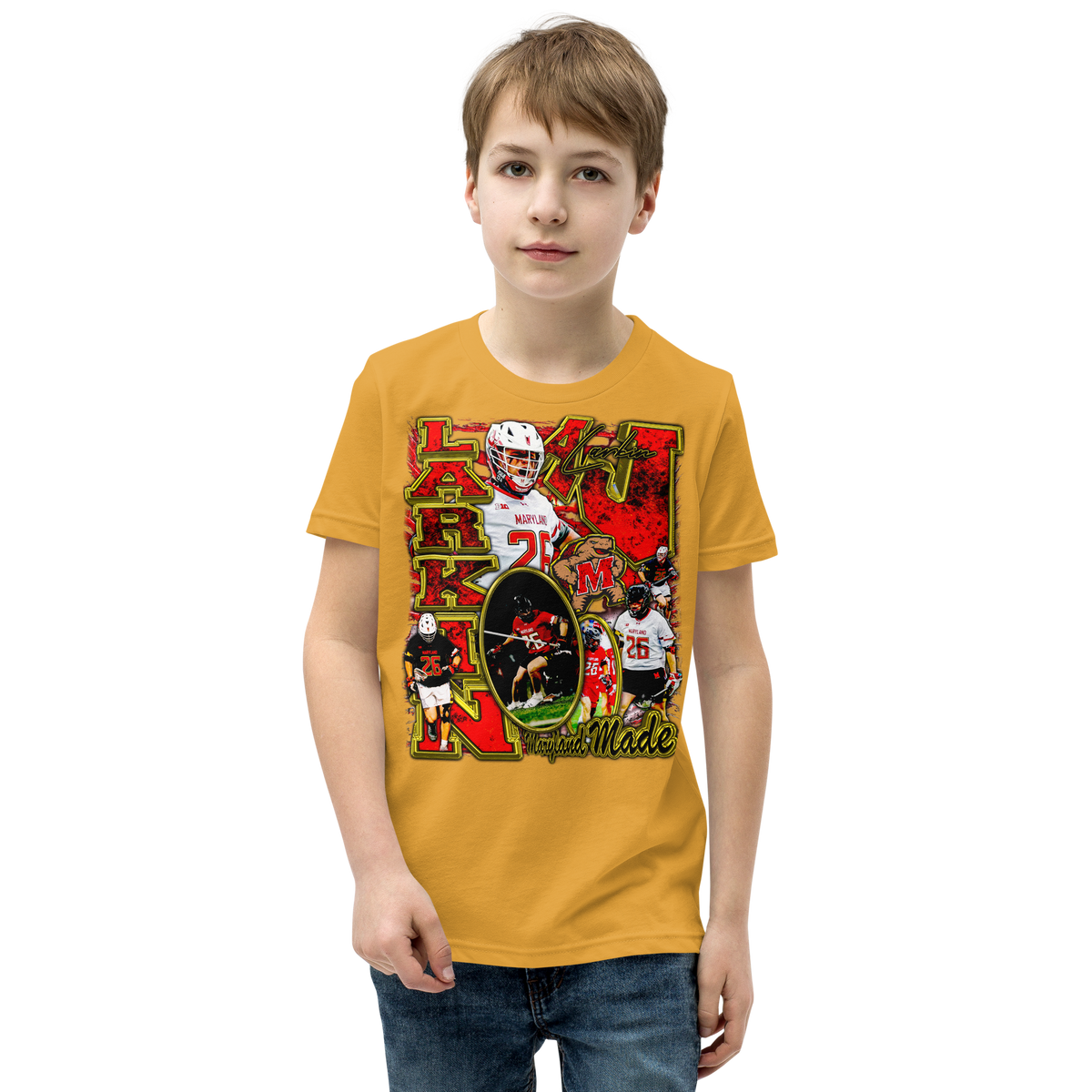 YOUTH Aj Larkin Graphic Tee - Mustard - Product mockup