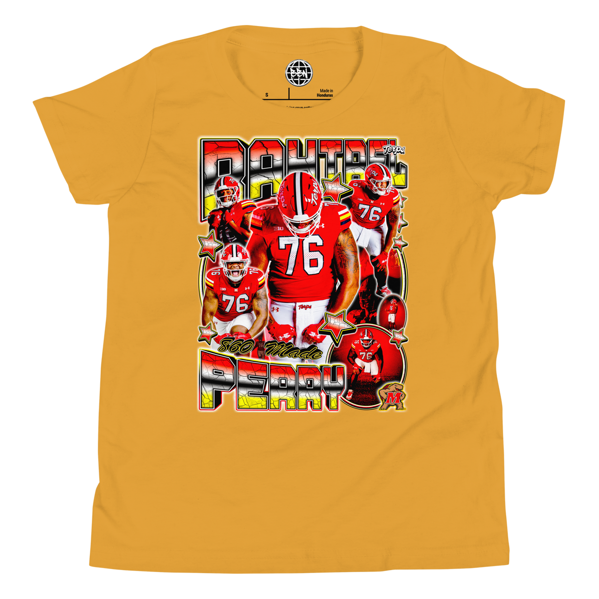 YOUTH Rahtrel Perry 02 Tee - Mustard - Product mockup