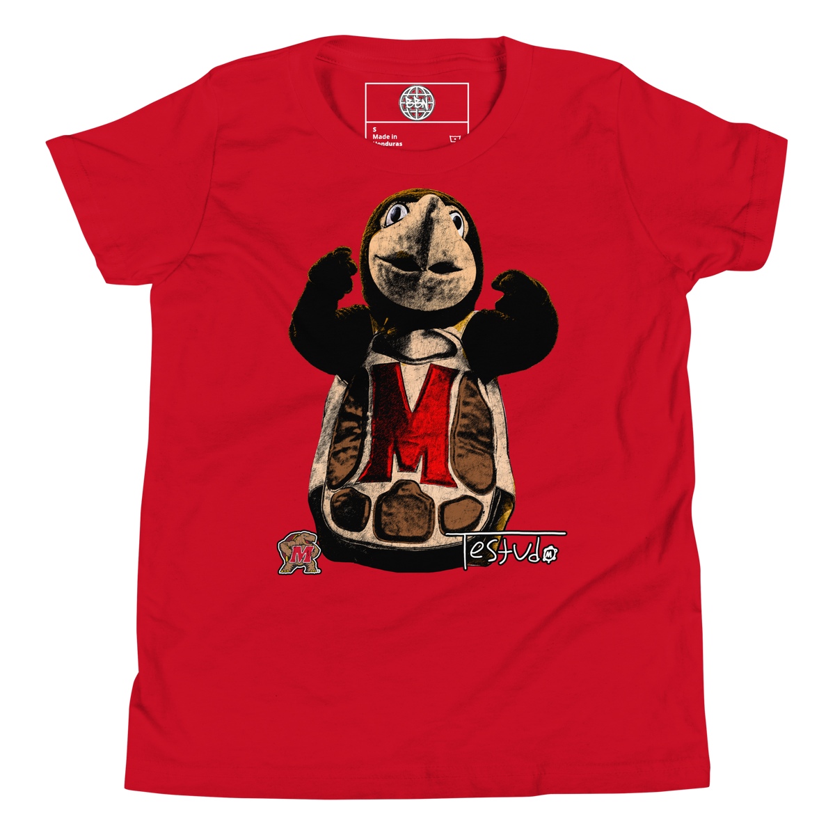YOUTH Testudo 02 Graphic Tee - Red - Product mockup