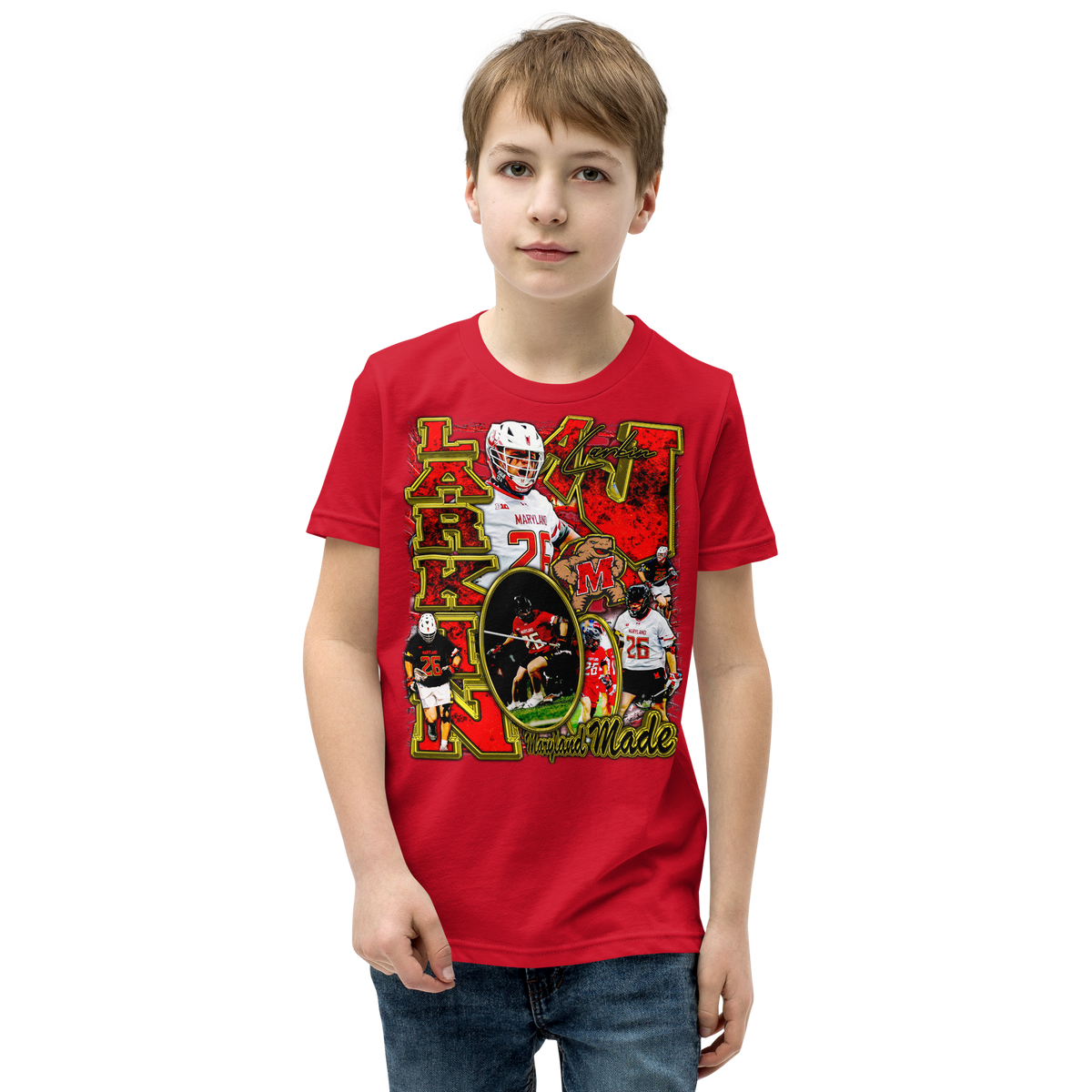 YOUTH Aj Larkin Graphic Tee - Red - Product mockup