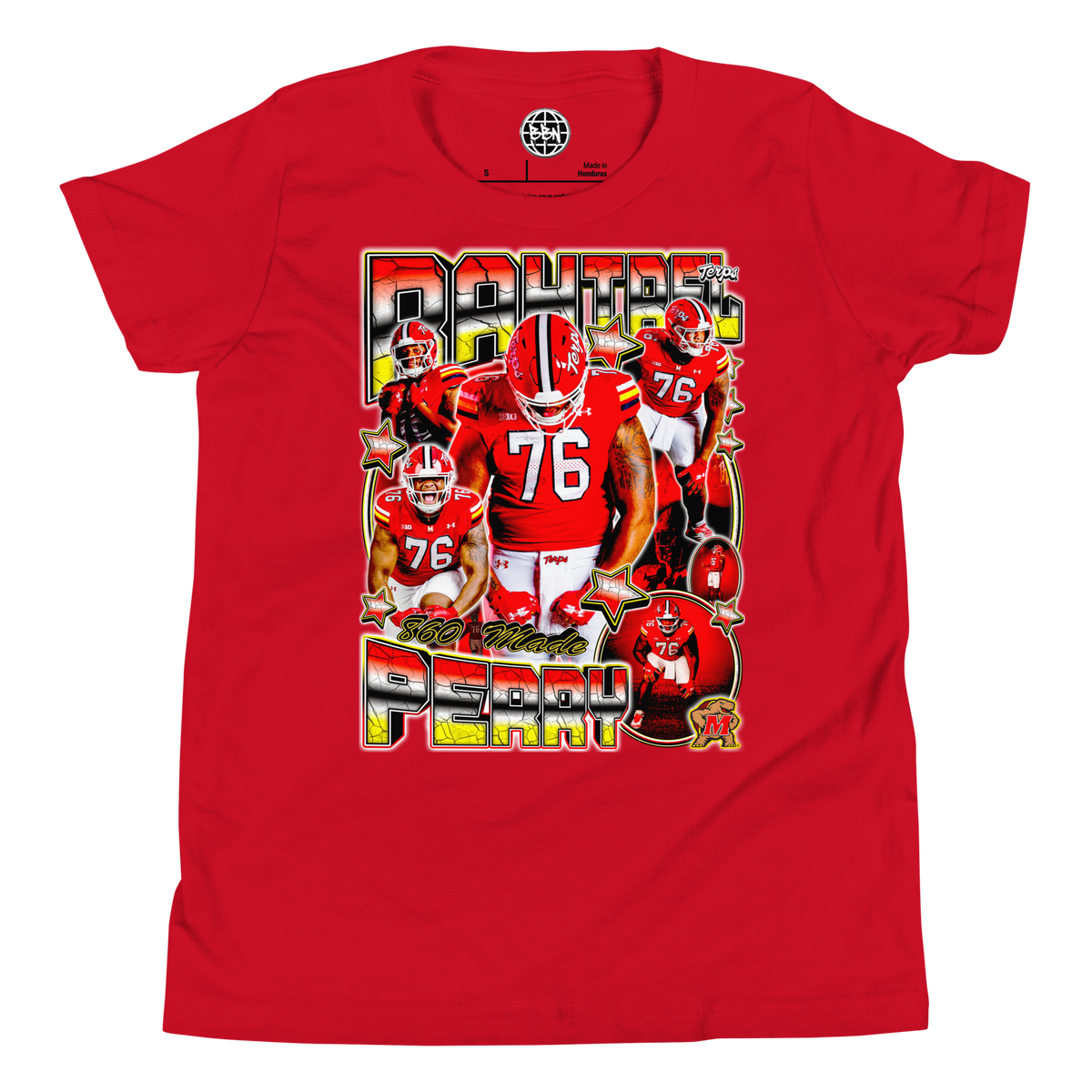 YOUTH Rahtrel Perry 02 Tee - Red - Product mockup