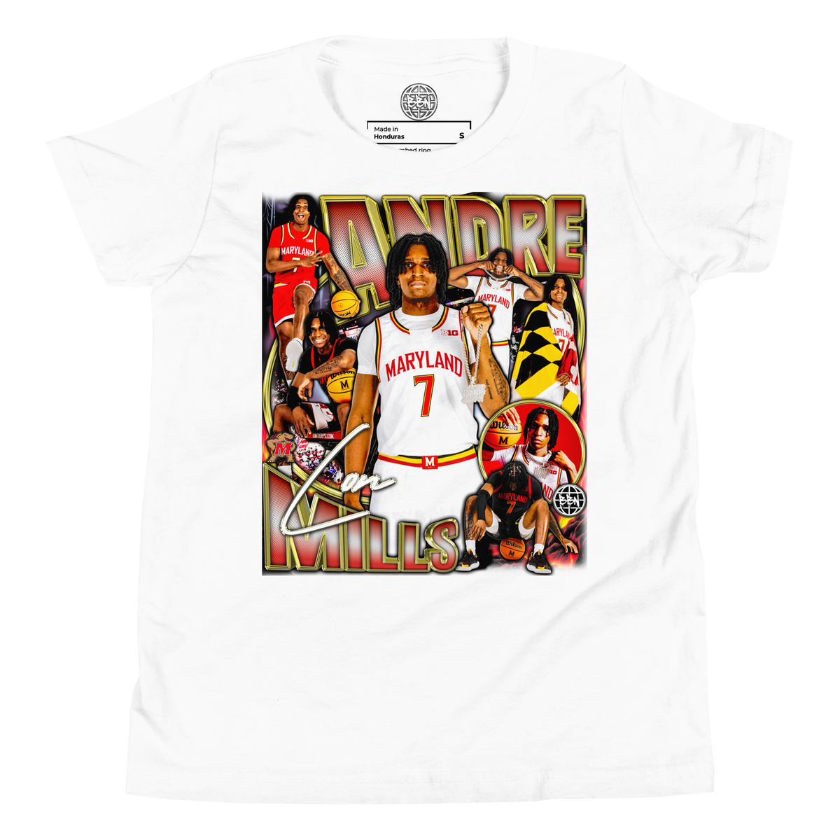 YOUTH Andre Mills Graphic Tee 001 - White - Product mockup