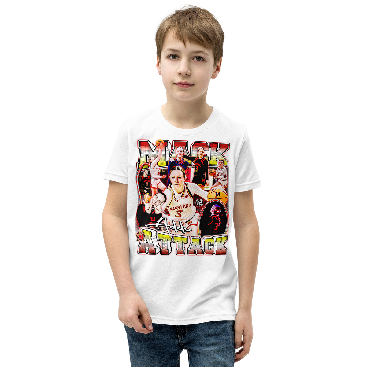 YOUTH Addi Mack T-Shirt 02 - White - Product mockup