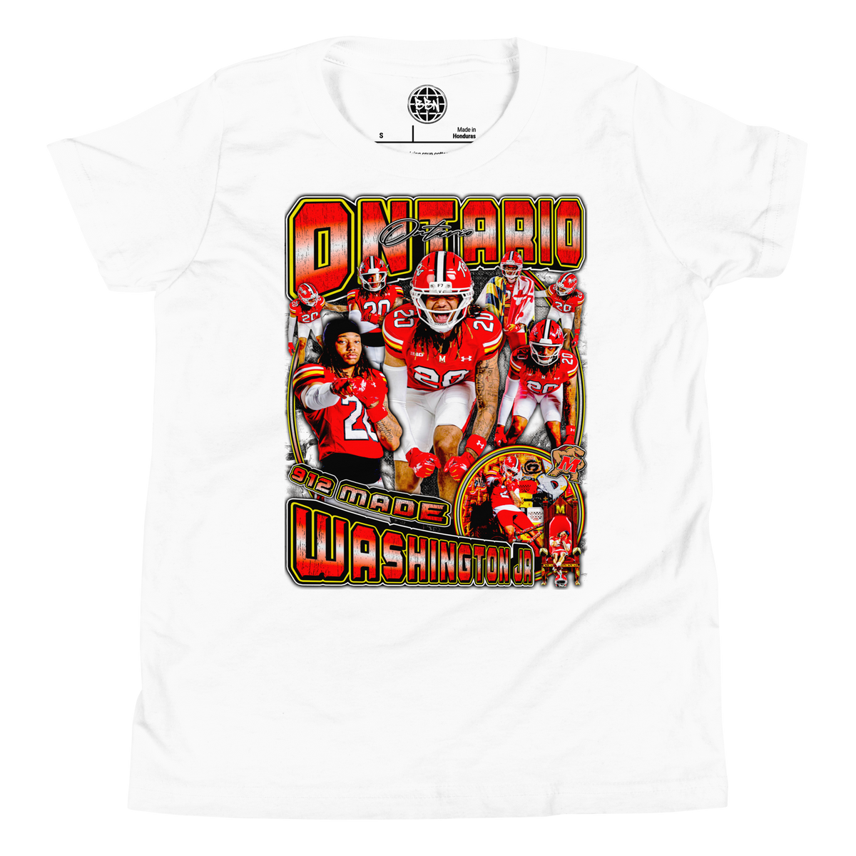 YOUTH Ontario Washington Jr Tee - White - Product mockup